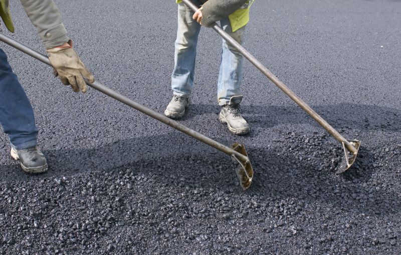 Residential Asphalt Paving in Progress