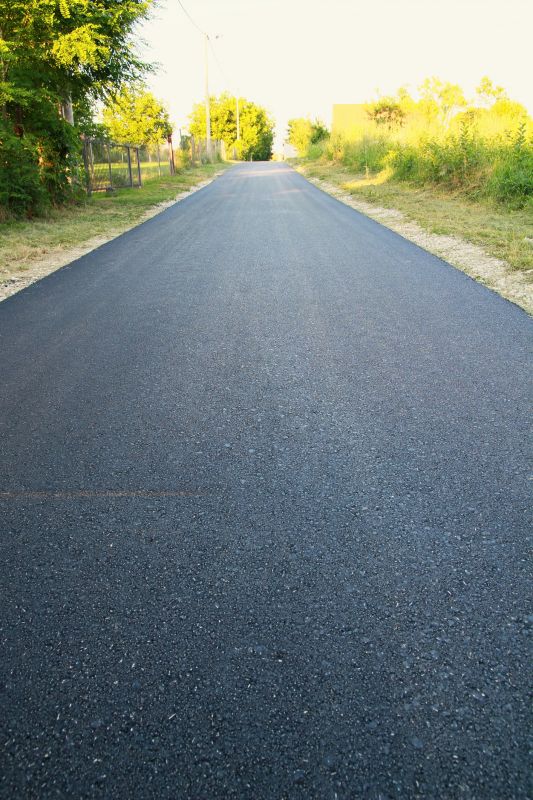 Blacktop Driveway with Clean Finish